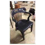 VINTAGE WOODEN BANKERS CHAIR PAINTED