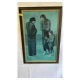 'THE TRAGEDY' BY PICASSO REPODUCTION ON BOARD