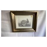 FRANKIE PARDOE FRAMED PRINT RABBIT SCENE