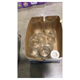 LOT OF ASST VASES, HURRICANE SHADES, ETC