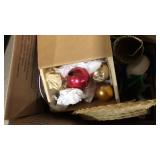 LOT OF ORNAMENTS, HOLIDAY DECOR, ETC
