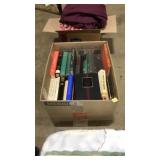 LRG BOX OF ASST VINTAGE & ETC HARDCOVER BOOKS