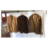 3 MENS CORDUROY JACKETS, SIZE LARGE