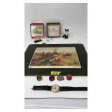 LOT OF ASST. GOSHEN FOX HUNTING & MISC DECOR