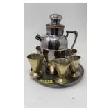 APOLLO HAMMERED SILVERPLATE COCKTAIL SHAKER SET