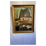 SIGNED FRAMED OIL ON BOARD BY C PARDOE