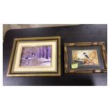 2 FRAMED BIRD PORTRAITS