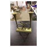 BRASS HORN CANDLE STICK HOLDER