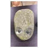 STONE CARVED FROG & OWL FIGURALS