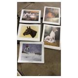 F PARDOE LEATHER ART CASE WITH COLL OF ASST PRINTS