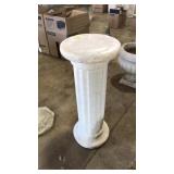 WHITE FLUTED ROMAN COLUMN STYLE PEDESTAL