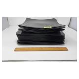 LOT OF BLACK GLASS CHARGER PLATES