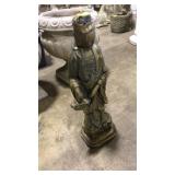 ORIENTAL BRONZE TONE STATUE