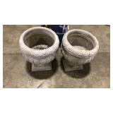 PAIR OF PLASTIC PLANTERS