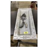 ENGLISH BITS DETAILED SERVING PLATTER & HORSE HEAD