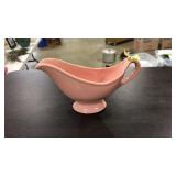 HALL LIGHT PINK GRAVY BOAT