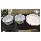2 CORDON BLEU BAKE DISHES & CORNING WARE PIE PLATE
