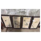 4 PC FRAMED ORIENTAL ART
