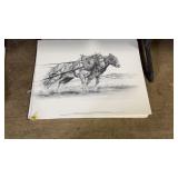 STACK OF 'TEAM WORK' BY FRANKIE PARDOE PRINTS