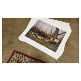 STACK OF 'LEAVING THE KENNELS' PRINTS BY PARDOE