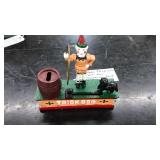 VNTG. CAST IRON TRICK DOG COIN BANK