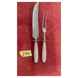 2 PC. STERLING HANDLE CARVING SET