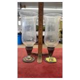 PAIR OF WEIGHTED STERLING LOW CANDLESTICKS