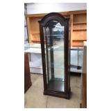 Q A STYLE CHERRY ILLUMINATED CURIO CABINET