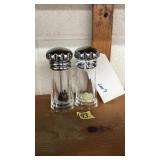 GLASS SALT SHAKER & PEPPER GRINDER