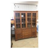 CHIP & DALE STYLE WALNUT 2 PC. CHINA CABINET