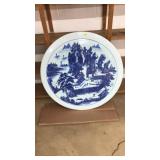 CHINESE BLUE&WHITE PORCELAIN ROUNDDELL PLAQUE
