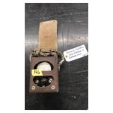 ANTQ. ELECTRIC OHM METER IN LEATHER CASE