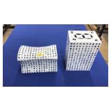 2 CHINESE PORCELAIN BLUE&WHITE PILLOWS