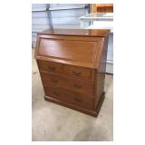 CHINESE FRUITWOOD SLANT FRONT DESK