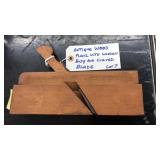 ANTQ. WOOD PLANE WITH WOODEN BODY & CURVED BLADE