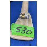 STERLING SILVER & CITRINE SIZE 9 RING