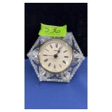 LEAD CRYSTAL STAIGER QUARTZ CLOCK, MADE IN FRANCE