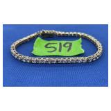 STERLING SILVER TENNIS BRACELET, .925