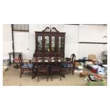 KINCAID DINING ROOM SET: TABLE, CHAIRS, & CABINET