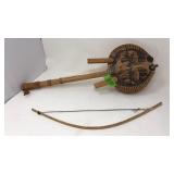 AFRICAN GOURD WOODEN STRINGED INSTRUMENT