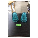 2 HEMINGRAY-21 INSULATORS MADE IN U.S.A.