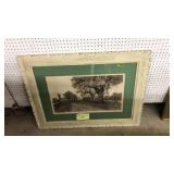 'THE OLD ELM ROAD' ERNEST CHRISTIAN FRAMED PRINT