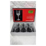 (4) LONGCHAMP CRISTAL D'ARQUES 2OZ GLASSES