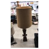 AFRICAN STYLE SIDE TABLE LAMP WITH SHADE