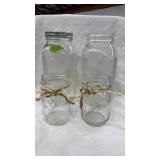 4 BALL MASON JARS: 6 CUP AND 1 CUP