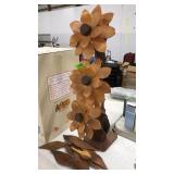WOODEN FLOWER ART SCULPTURE