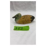 SMALL HANDCARVED & PAINTED DUCK