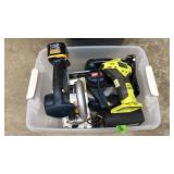 BOX OF ASST. RYOBI HAND TOOLS