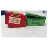 2 PARTIAL BOXES OF BULLETS: 375CAL & 6MM