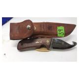 SIGNED MICHAEL BEAL 86 CUSTOM KNIFE WITH SHEATH